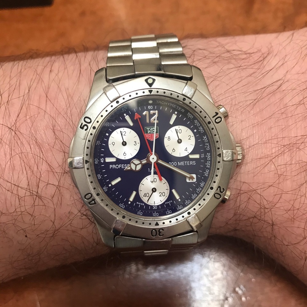 Tag Heuer watch Chronograph *GENUINE* Mens Blue